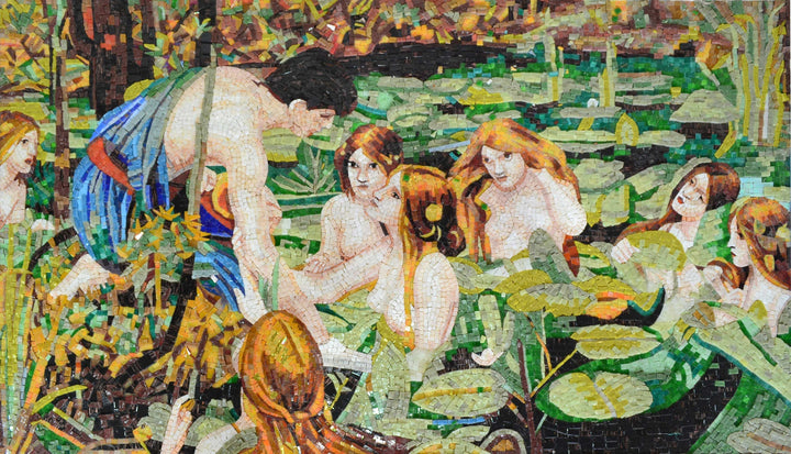 Waterhouse Hylas and The Nymphs" - Mosaic Reproduction "