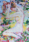 Theo van Rysselbergh Seated Nude" - Mosaic Reproduction "