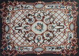 Flower Design Carpet - Glass Mosaic