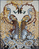 Mosaic Artwork - Two Peacocks