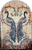 Mosaic Artwork - Two Peacocks