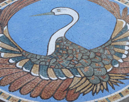 Peacock Medallion II - Mosaic Art