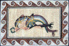 Duo fish mosaic artwork