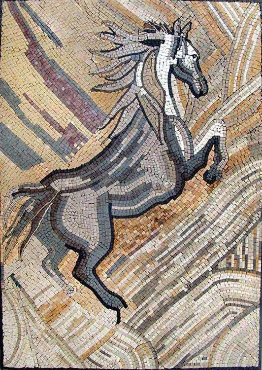 Mosaic Mural Art - Galloping Horse