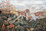Marble Mosaic - Dogs in the field