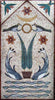 Flora and Fauna Marble Mosaic Mural