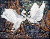 Mosaic Art - Romantic Herons