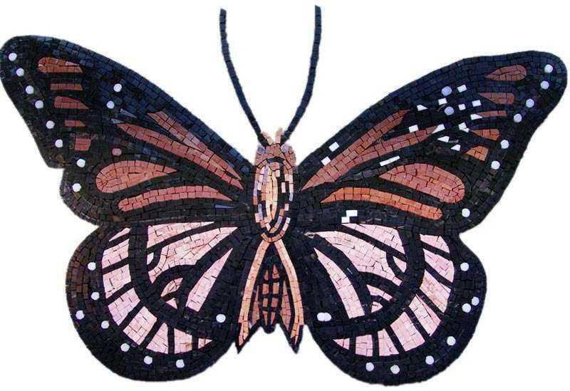 Mosaic Art - Multihued Butterfly