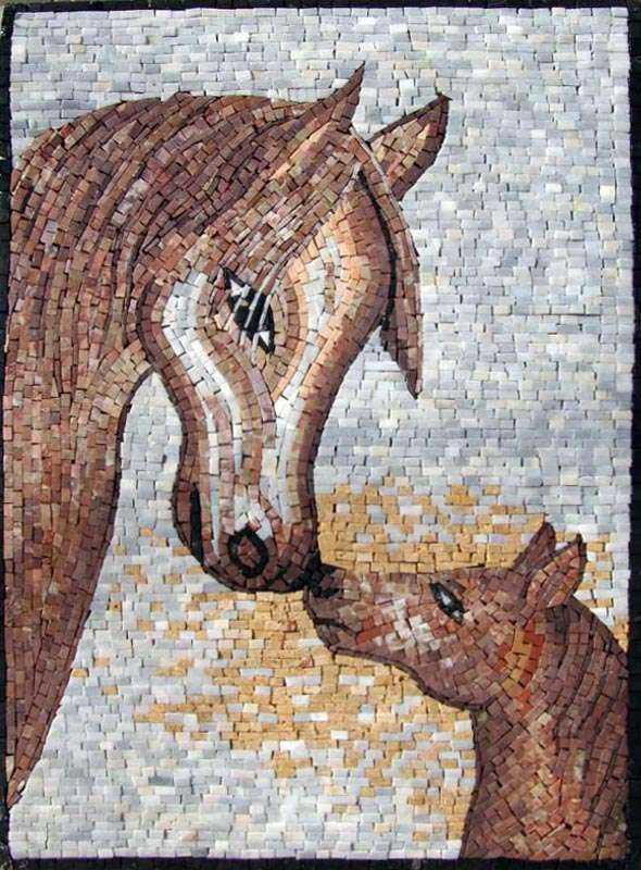 Animal Mosaic Designs - Horses