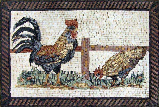 Mosaic Kitchen Backsplash- Lordly Rooster
