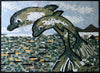 Mosaic Artwork - Aqua Dolphins