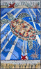 Awesome Colorful Sea Turtle Mosaic Art