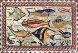 Framed Fish Marble Mosaic