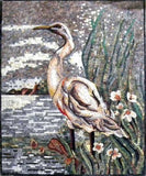 Marble Mosaic Art - Heron