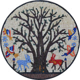 Mosaic Medallion -  Forest Animals 