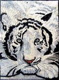 Wildlife Mosaic Designs - White Tiger