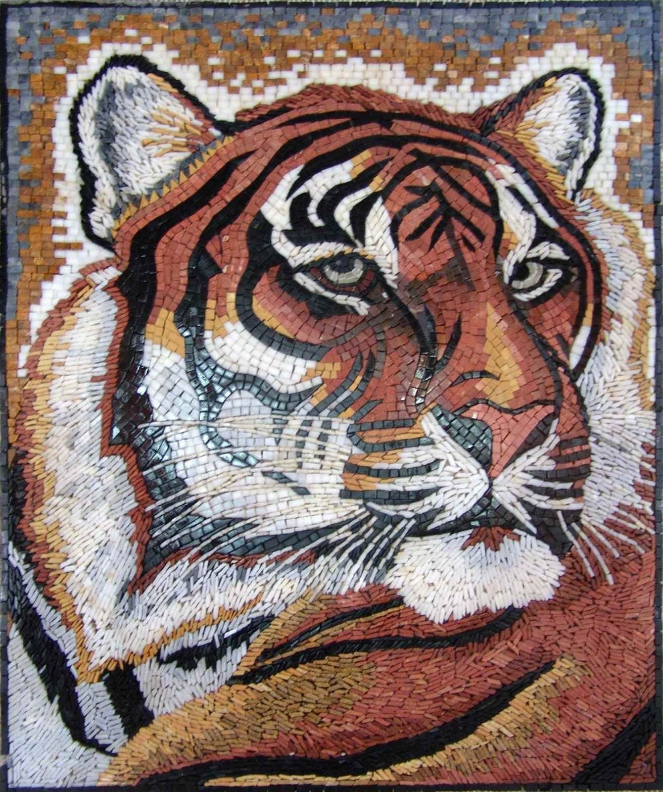 Mosaic Wall Art - Tiger Look