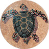 Sea Turtle Marble Mosaic 