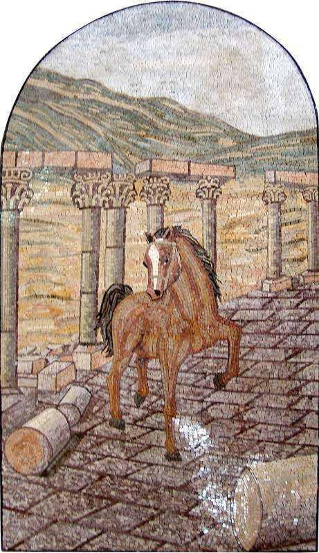 Marble Mosaic Art - Charming Horse