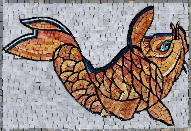 Golden Fish Mosaic