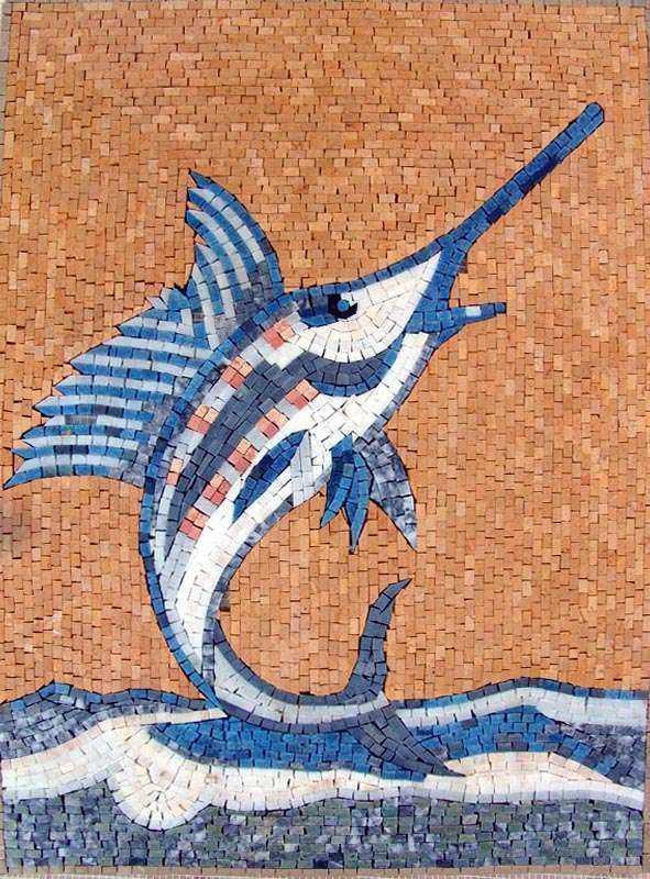 Sword Fish Mosaic Art