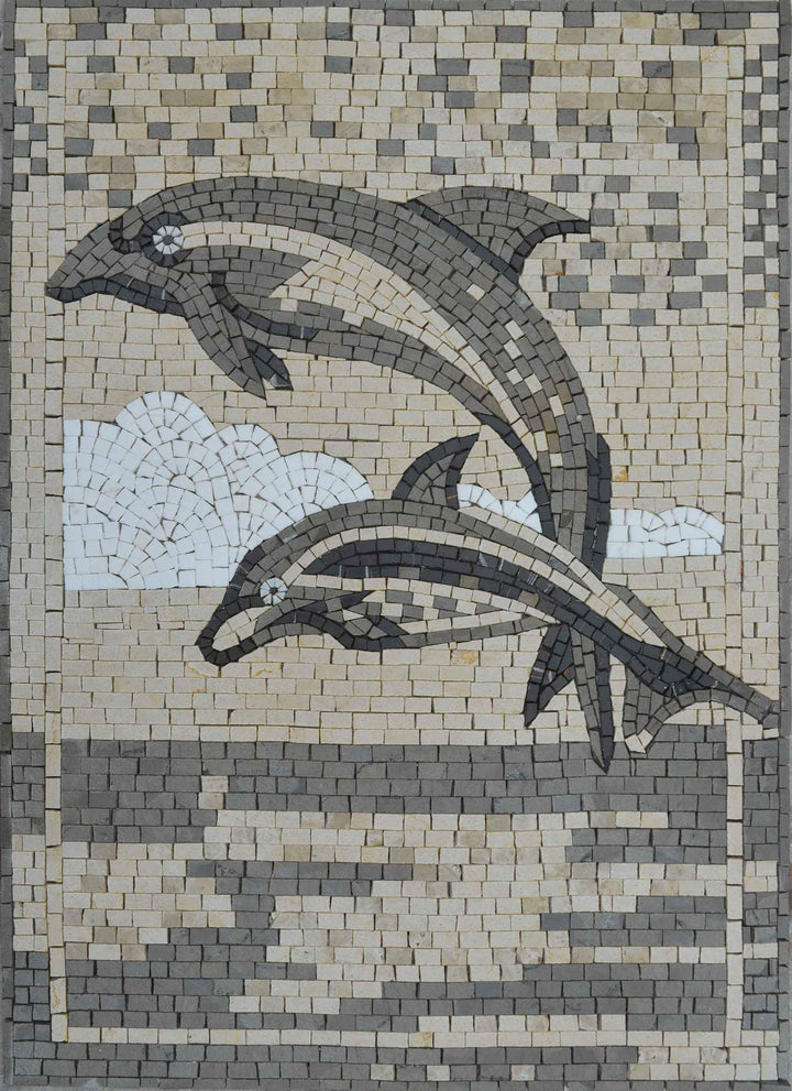 Dolphins Mosaic Artwork