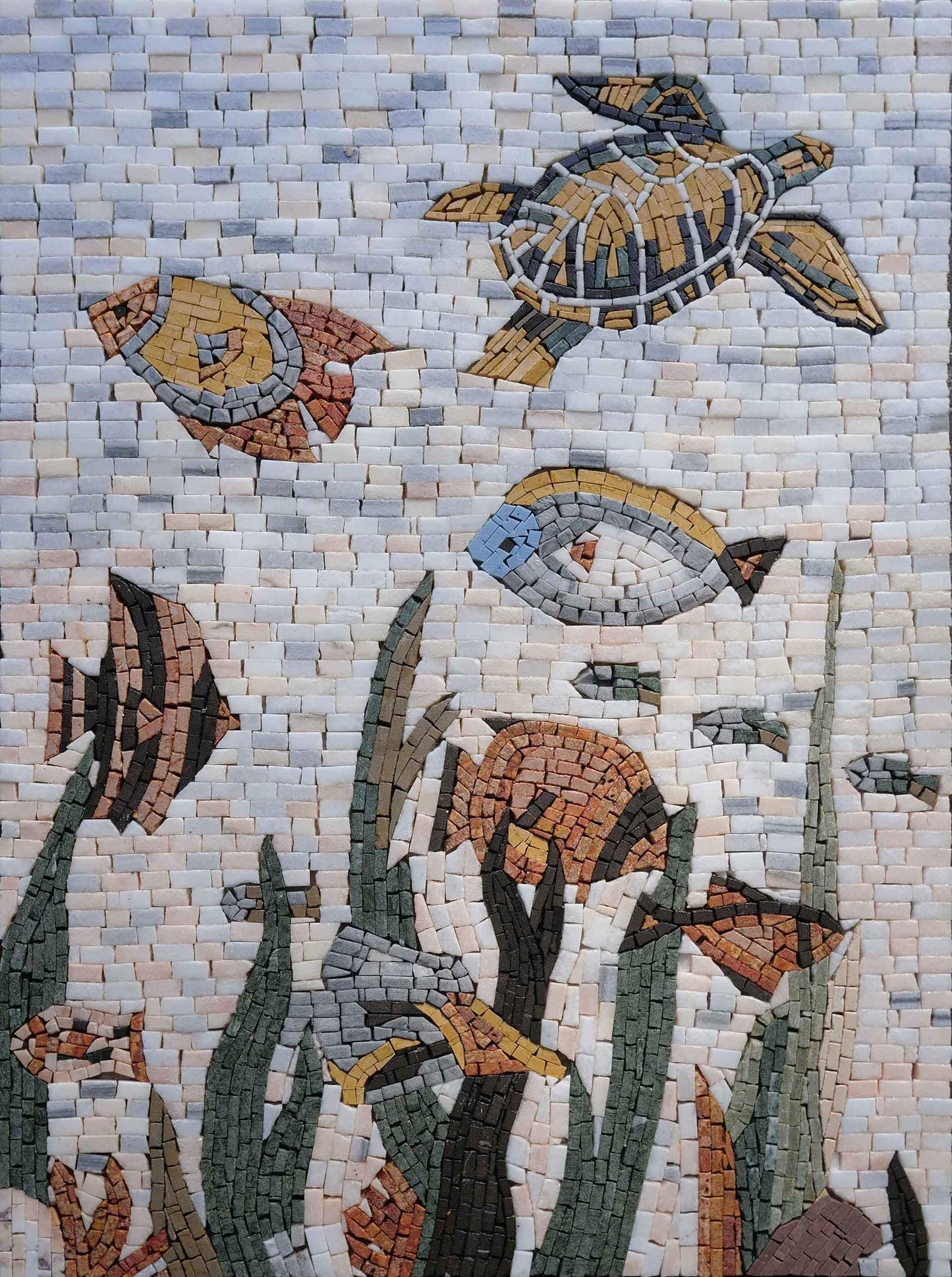 Under the Sea Fish and Turtle Mosaic art