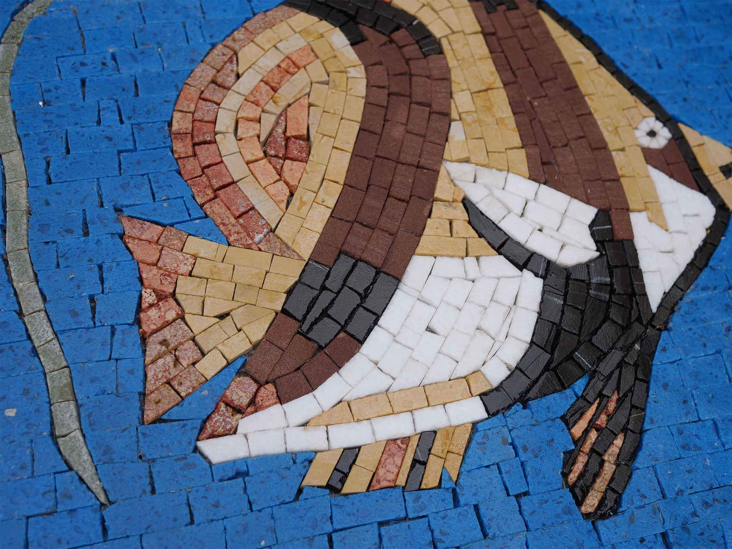 Brown Moorish Idol fish- Mosaic Wall Art