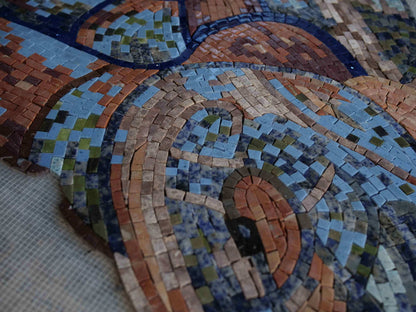 Pool Tile Art - Blue Turtle