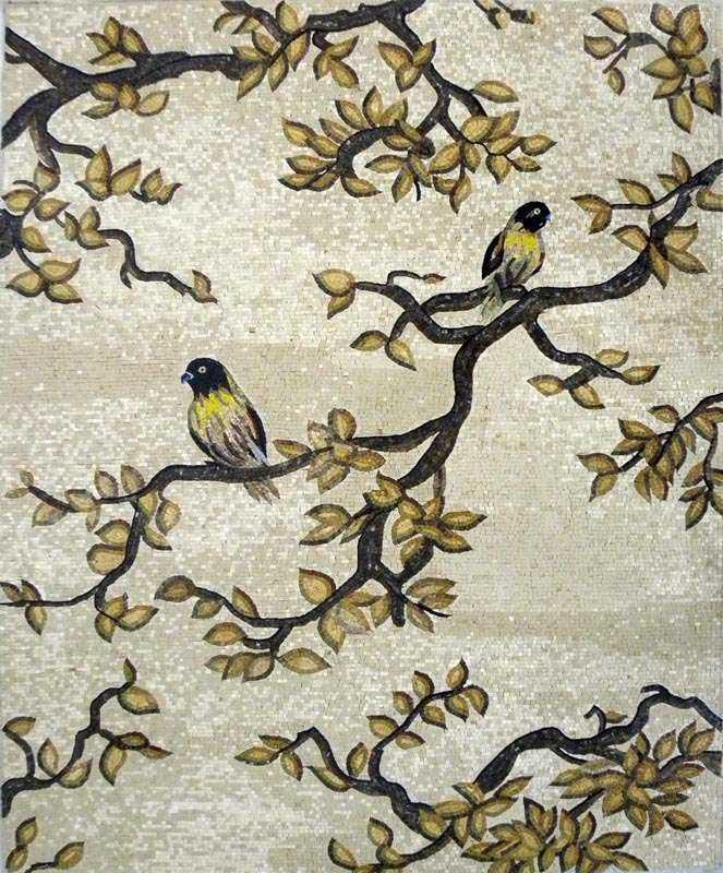 Mosaic Wall Art - Soft Birds