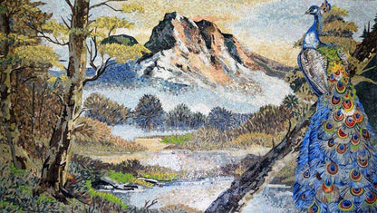 Mosaic Art - A Peafowl Nature