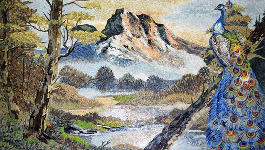 Mosaic Art - A Peafowl Nature