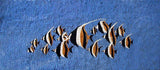 Group of Fish in the Blue Sea Marble Mosaic