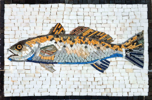 Mosaic Art - Yellow Jumping Mullet