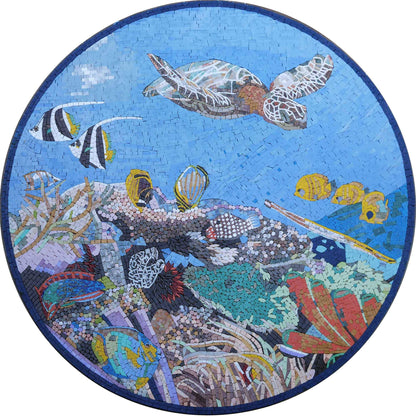 Down In The Reef - Mosaic Nautical Artwork