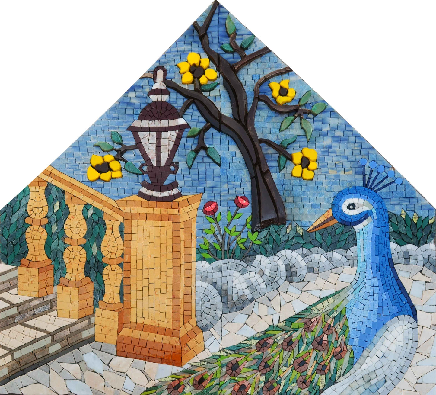 Mosaic Art - Mosaic Art -Albino Peacock