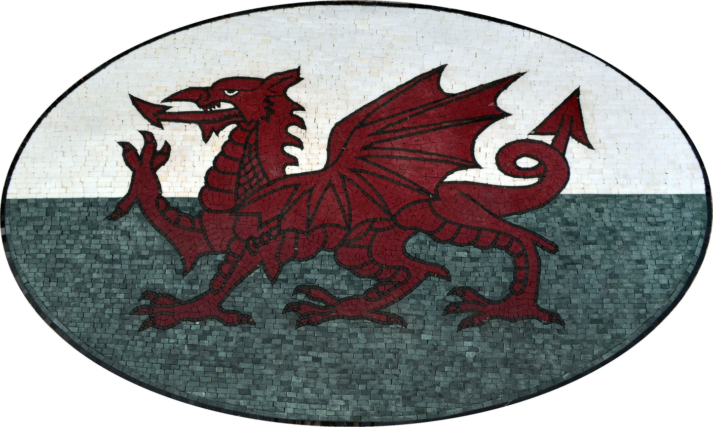 Mosaic Mural - Flag of Wales