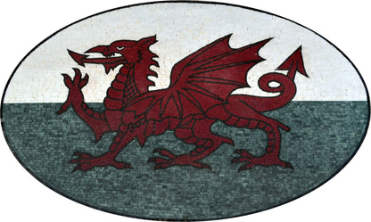 Mosaic Mural - Flag of Wales