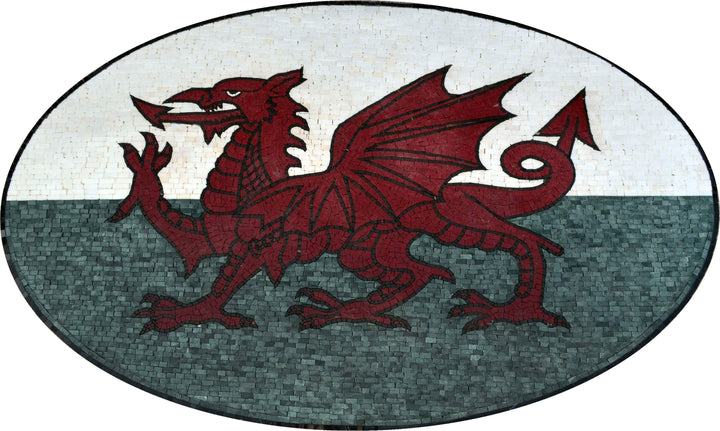 Mosaic Mural - Flag of Wales