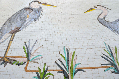 Mosaic Mural - Pelicans Of Illinois