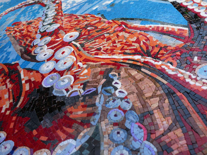 Octopus In Action- Nautical Mosaic Art