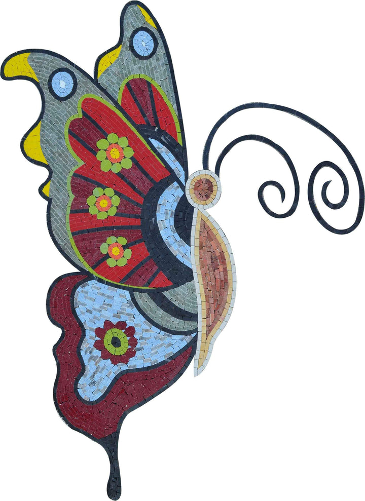 Mosaic Artwork - Butterfly Shape