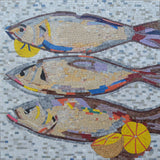 Nautical Mosaic Art - Lemons and Fish