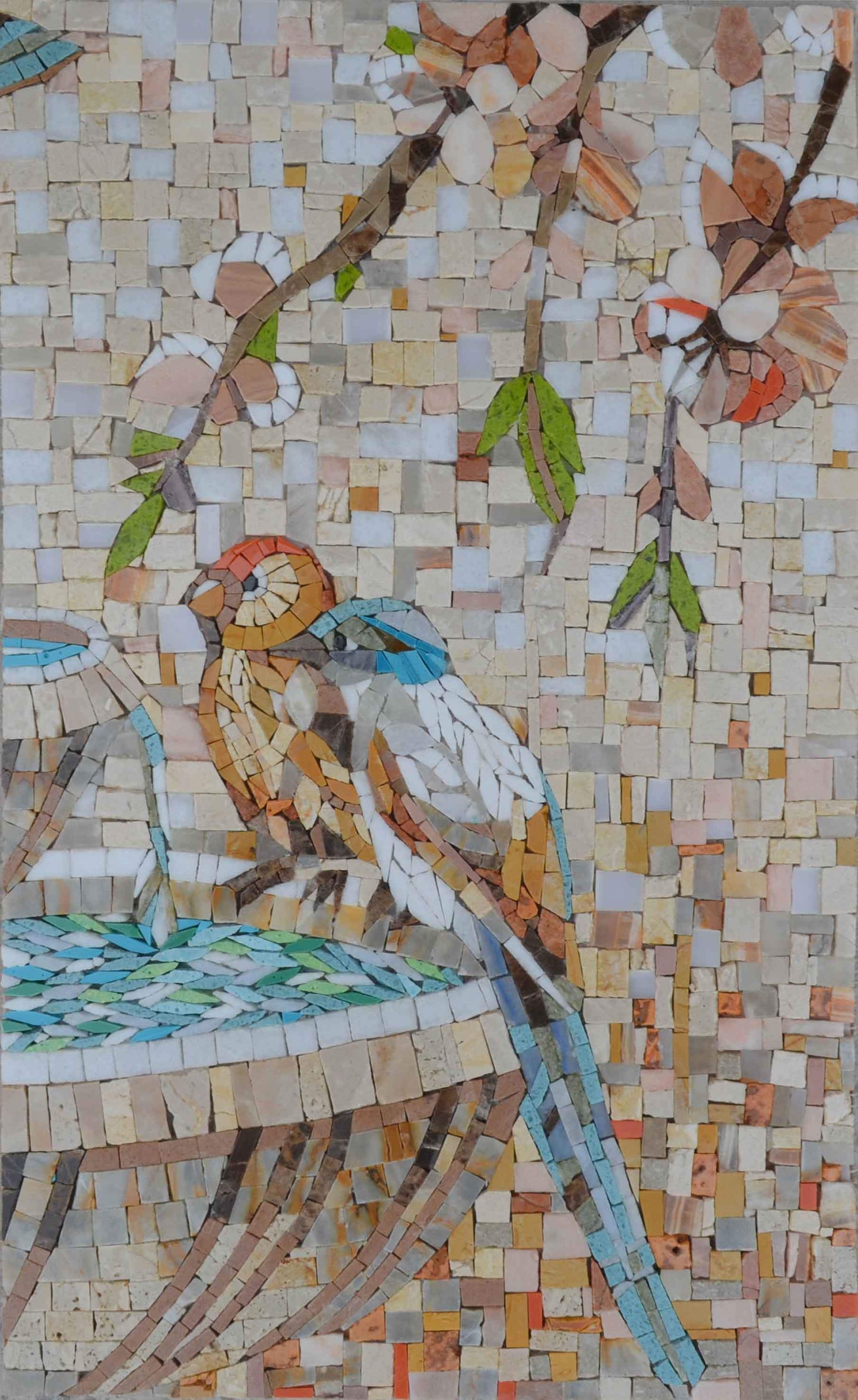 Birds by the Fountain - Mosaic Art