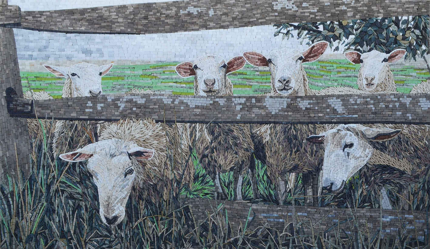 Grazing Sheep Mosaic