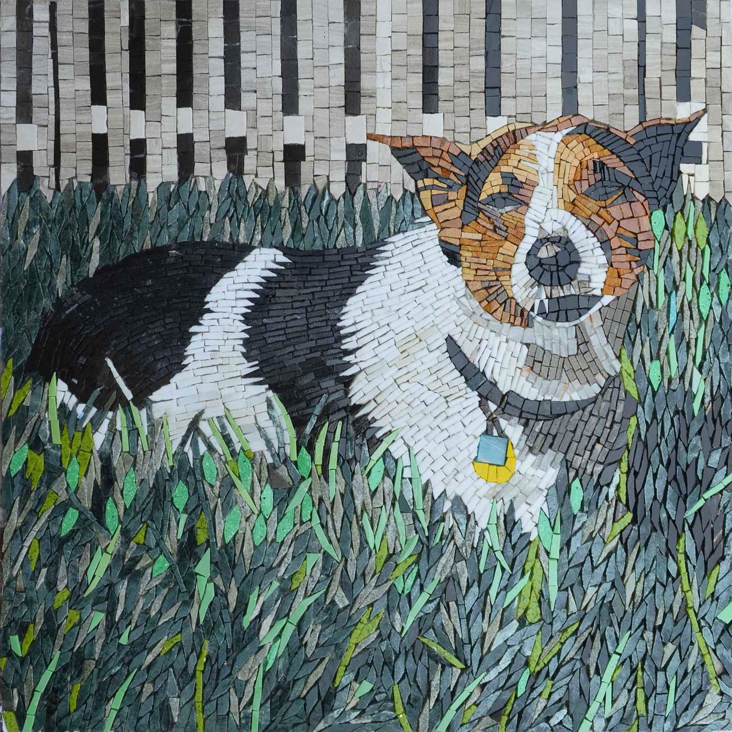 Custom Dog Mosaic Art