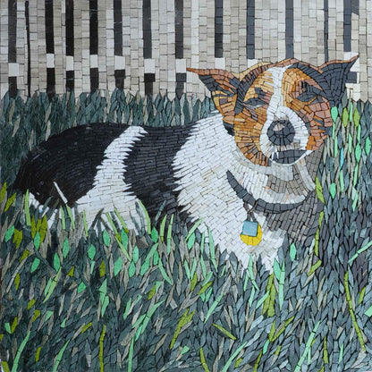 Custom Dog Mosaic Art