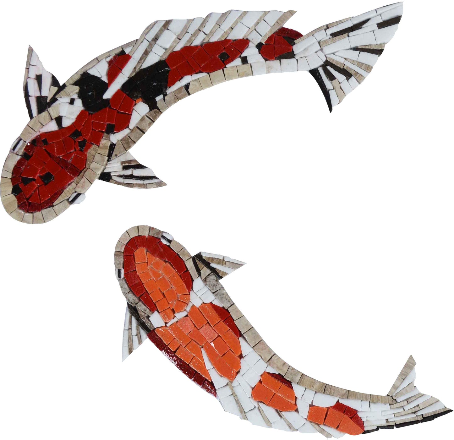 Dragon Koi Fish - Mosaic Art