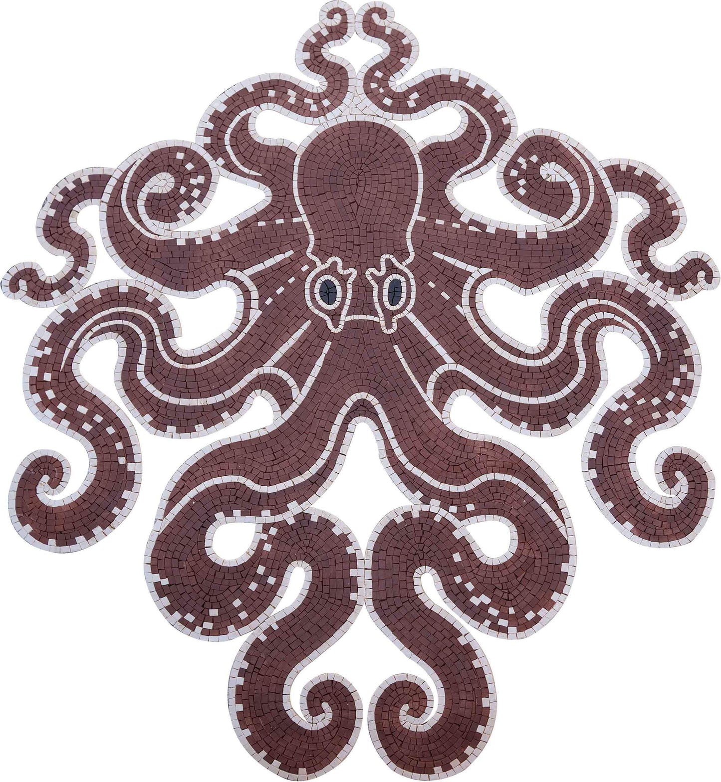Symmetrical Octopus - Marble Mosaic