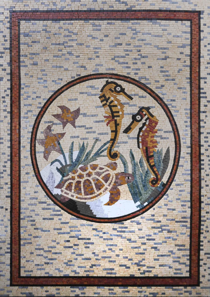 Pool Mosaic Design - Warm Sea Design